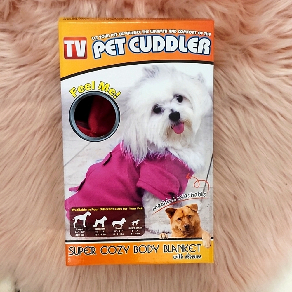 Brand New TV PET CUDDLER SUPER COZY BODY BLANKET W/SLEEVES-XS